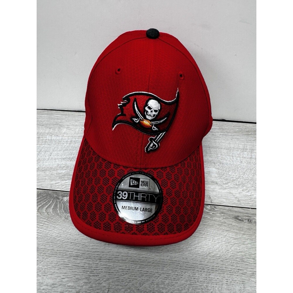 Tampa Bay Buccaneers New Era Hat 39THIRTY Cap Large M/L Stretch Fit Red NFL NEW